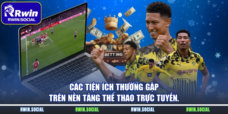 Các tiện ích thường gặp trên nền tảng thể thao trực tuyến.
